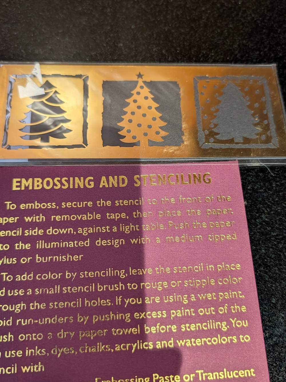 Three Embossing Stencils - Picture 4 of 5